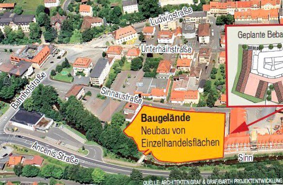 retail building in bad bruckenau: opening in just over one year